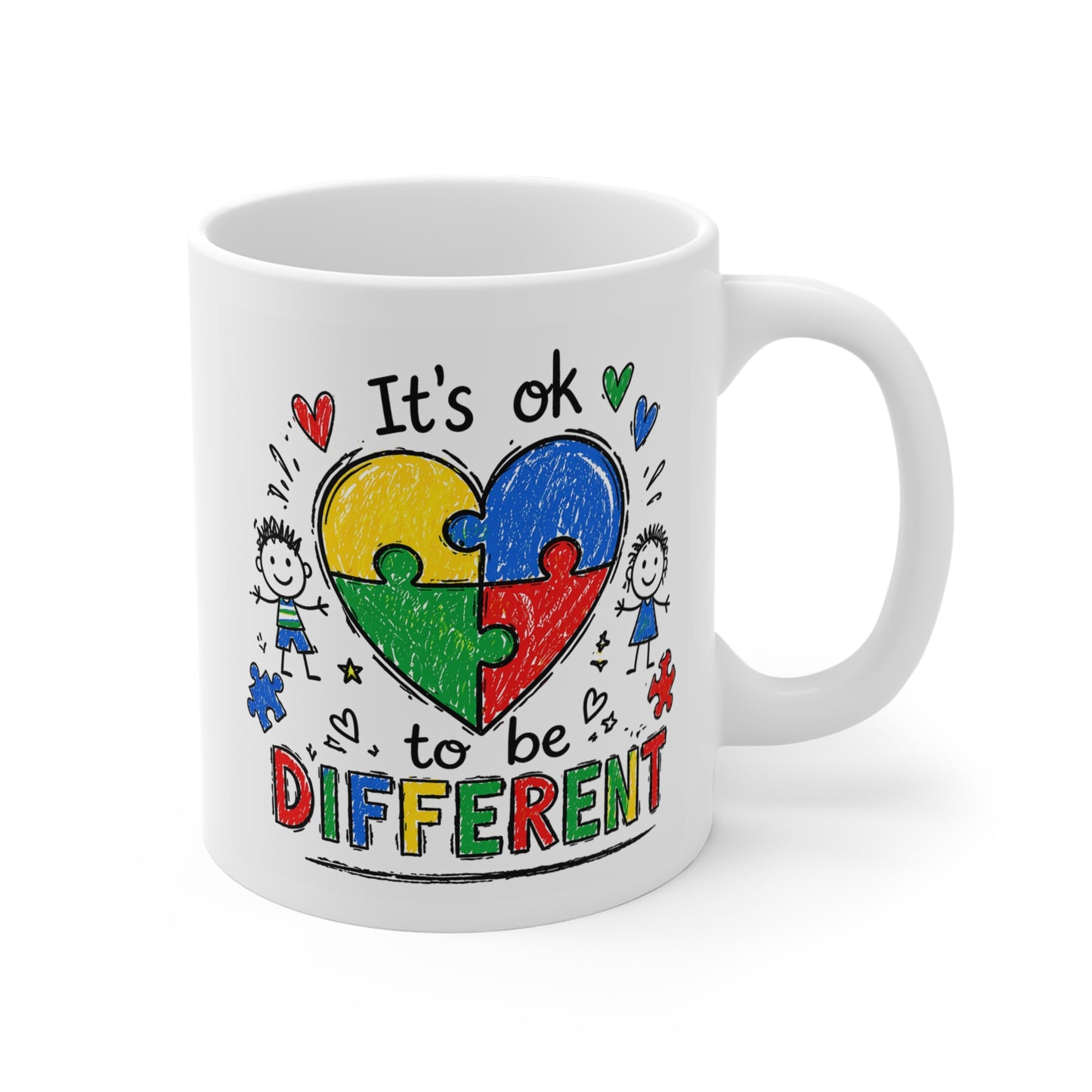 It's Ok To Be Different Puzzle Heart